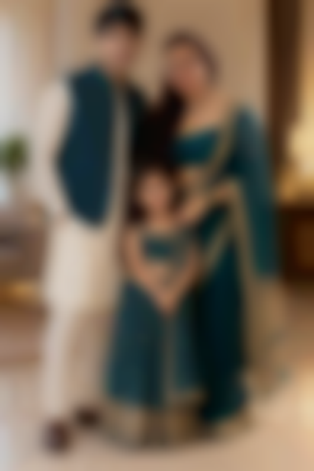 Supporting photo for daughter look with parents