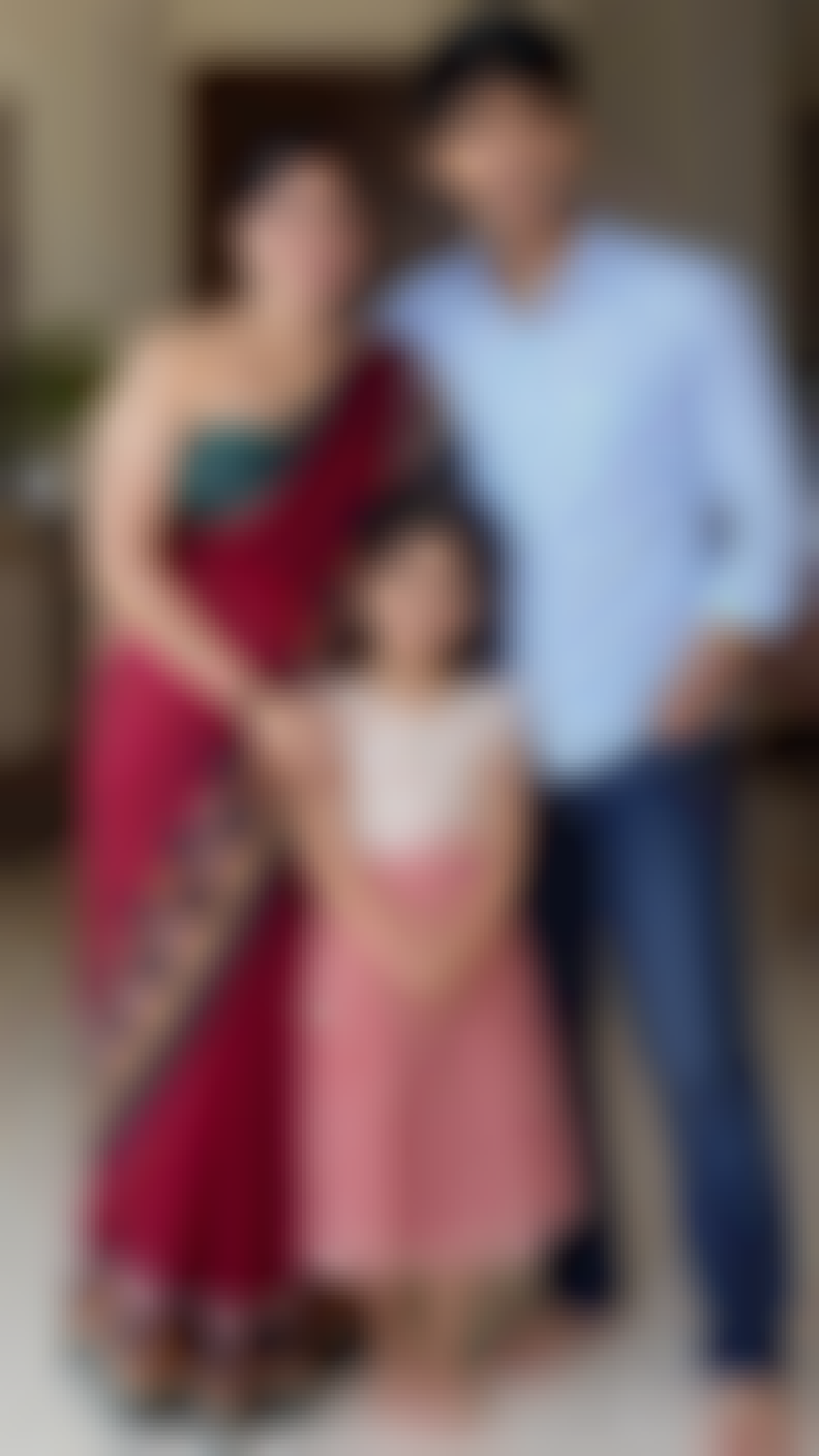 Supporting photo for daughter look with parents